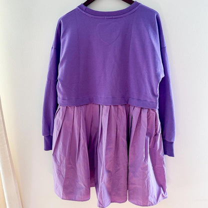 Free People Eleanor Pleated Skirt Sweatshirt Dress Dupe - Reworked