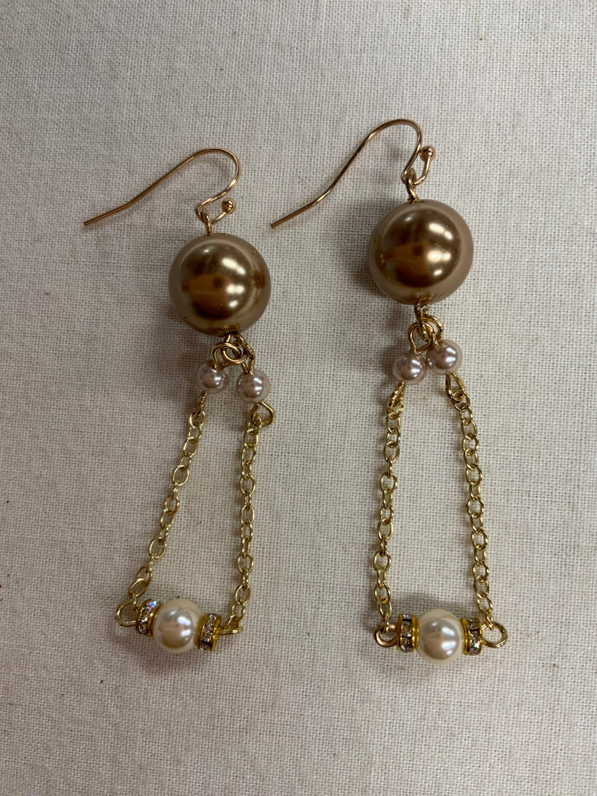 Pearl Chain Drop Earrings