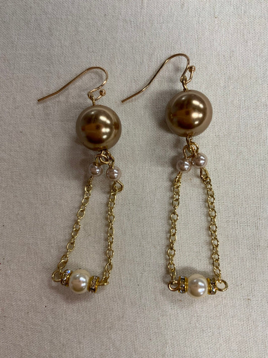 Pearl Chain Drop Earrings