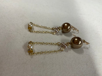 Pearl Chain Drop Earrings