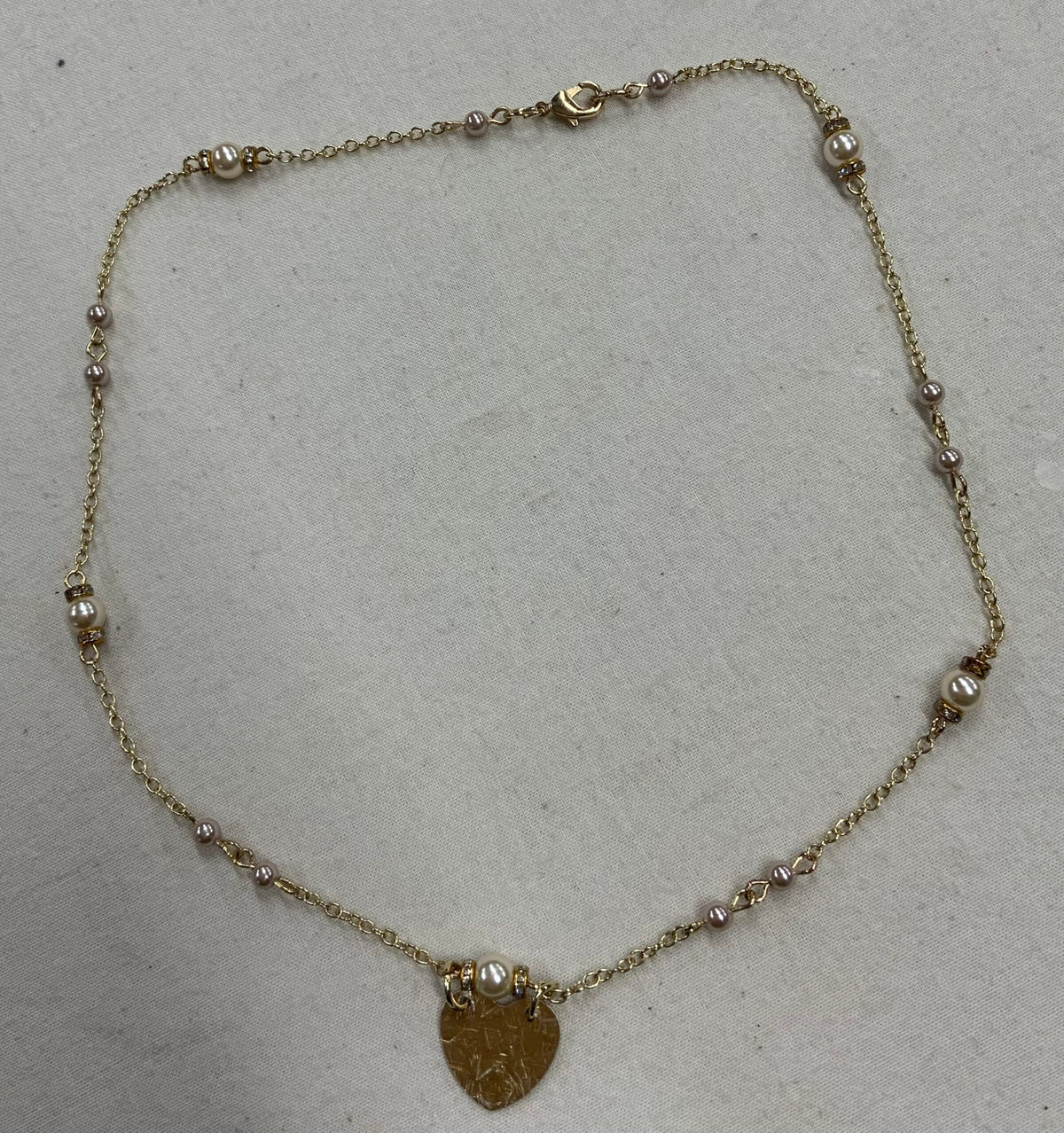 Never say forever gold heart necklace