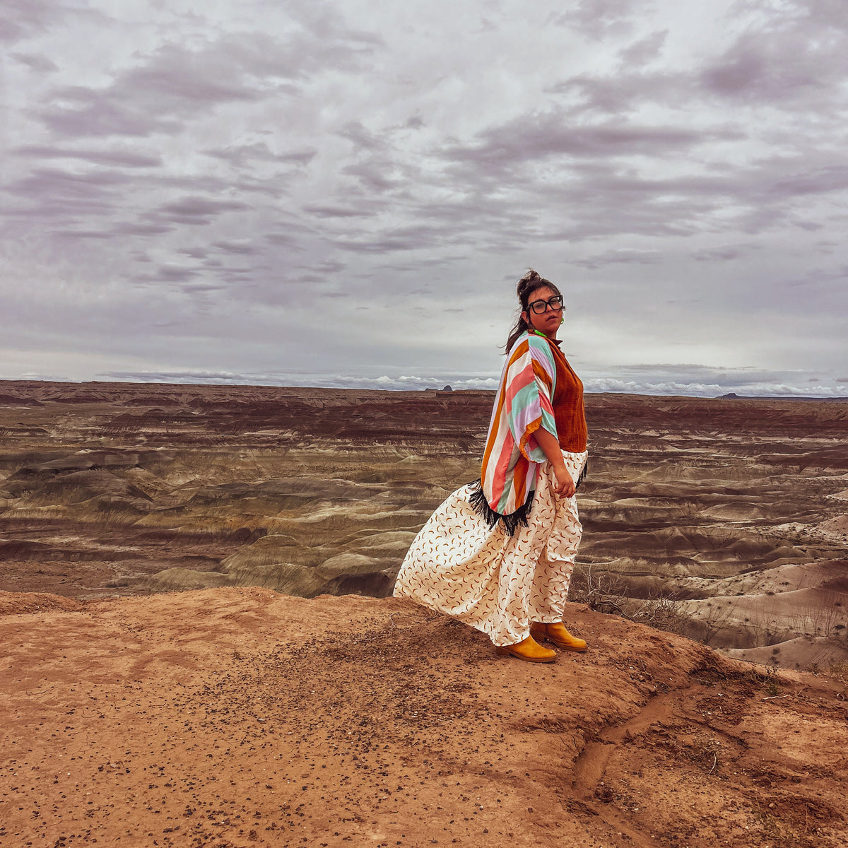 Fringe Frequency Striped Kimono by The Modern Alien, photo 12