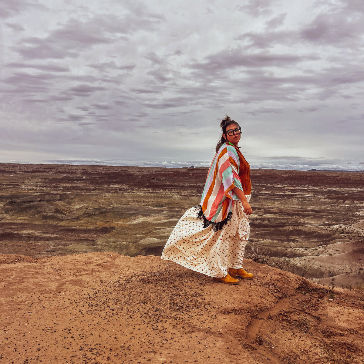 Fringe Frequency Striped Kimono by The Modern Alien, photo 6