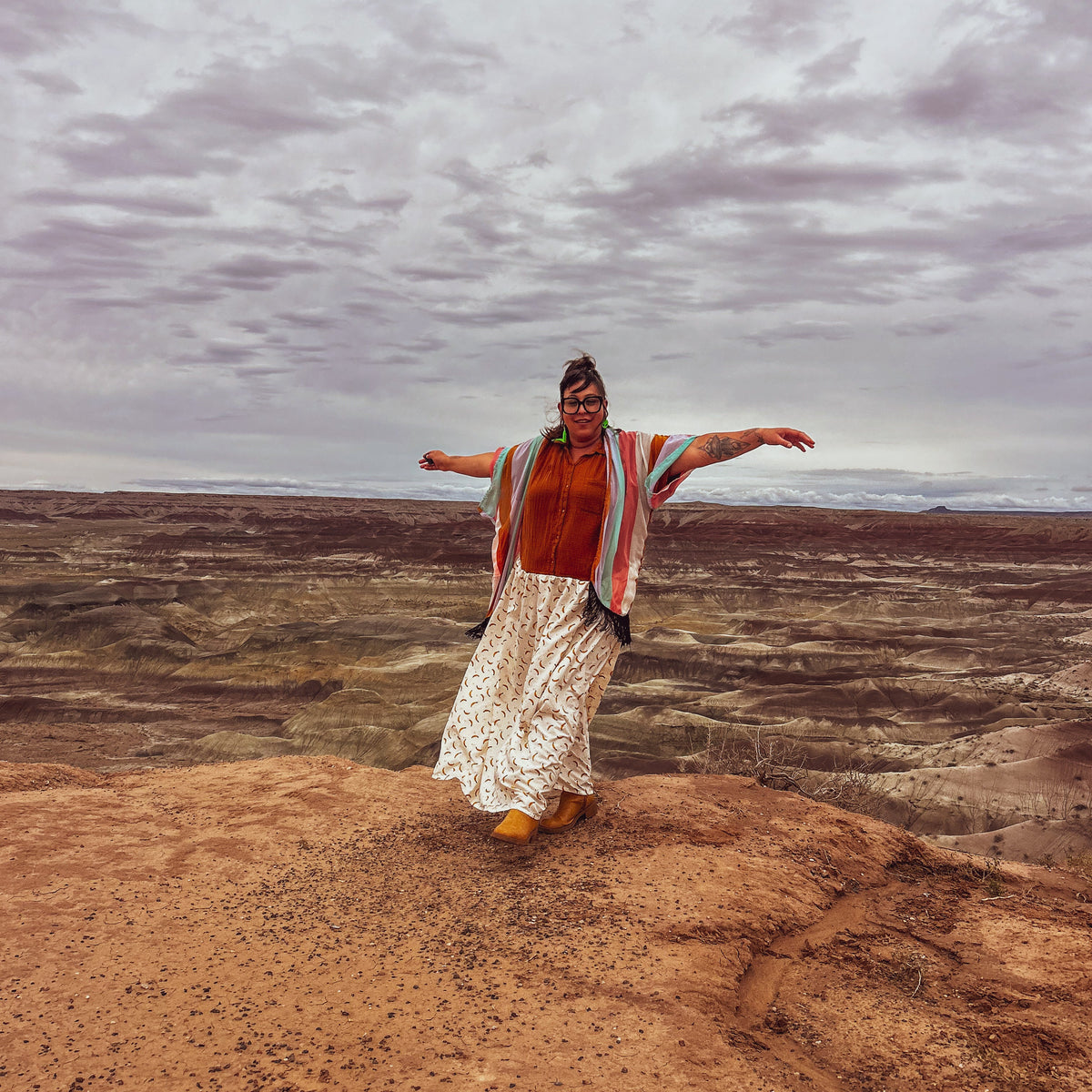 Fringe Frequency Striped Kimono by The Modern Alien, photo 4