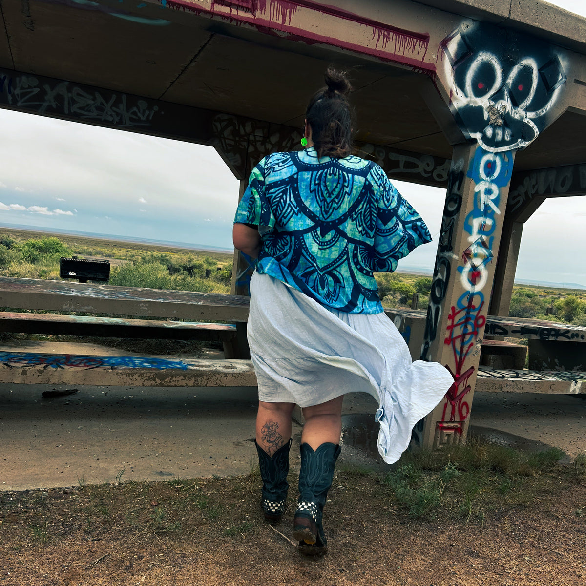 Tapestry Takeover Open Front Kimono by The Modern Alien, photo 5