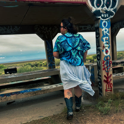 Tapestry Takeover Open Front Kimono by The Modern Alien, photo 6
