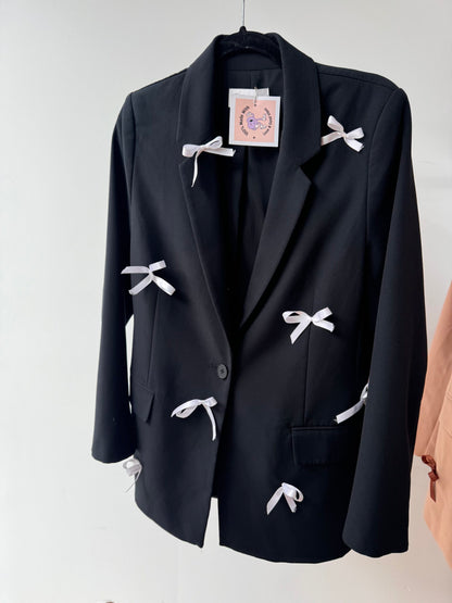 Reworked Bow Blazer - BLACK