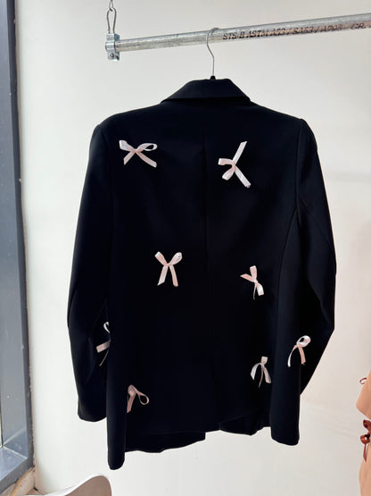 Reworked Bow Blazer - BLACK