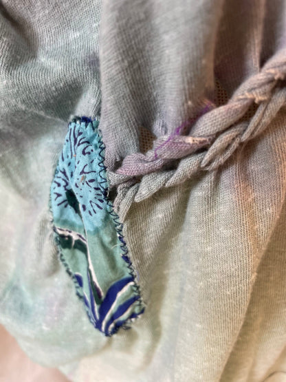 “Grey sky Blues” Up-cycled soft T