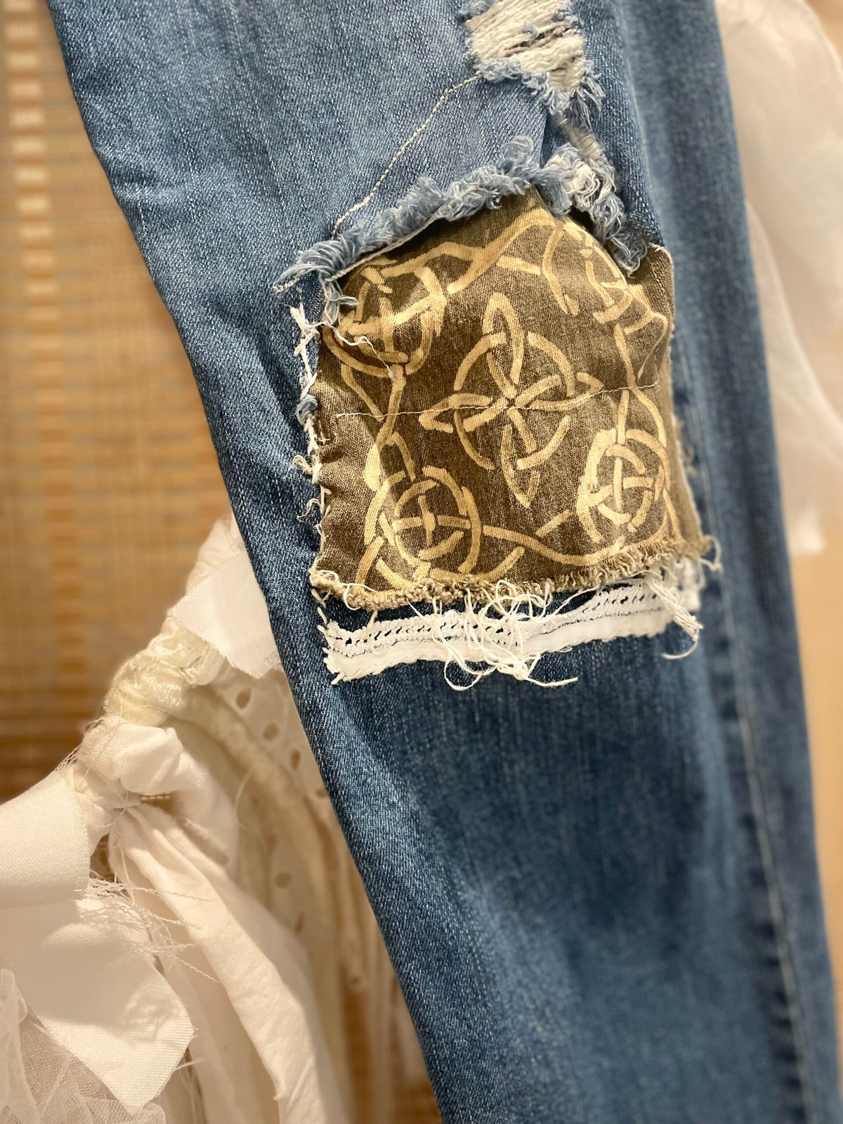 "Ancestral Vibes" Blue Jeans