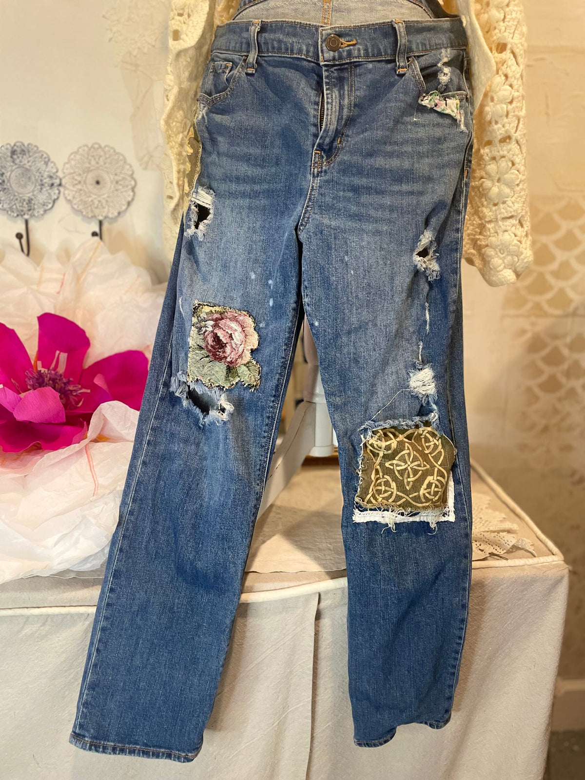 "Ancestral Vibes" Blue Jeans