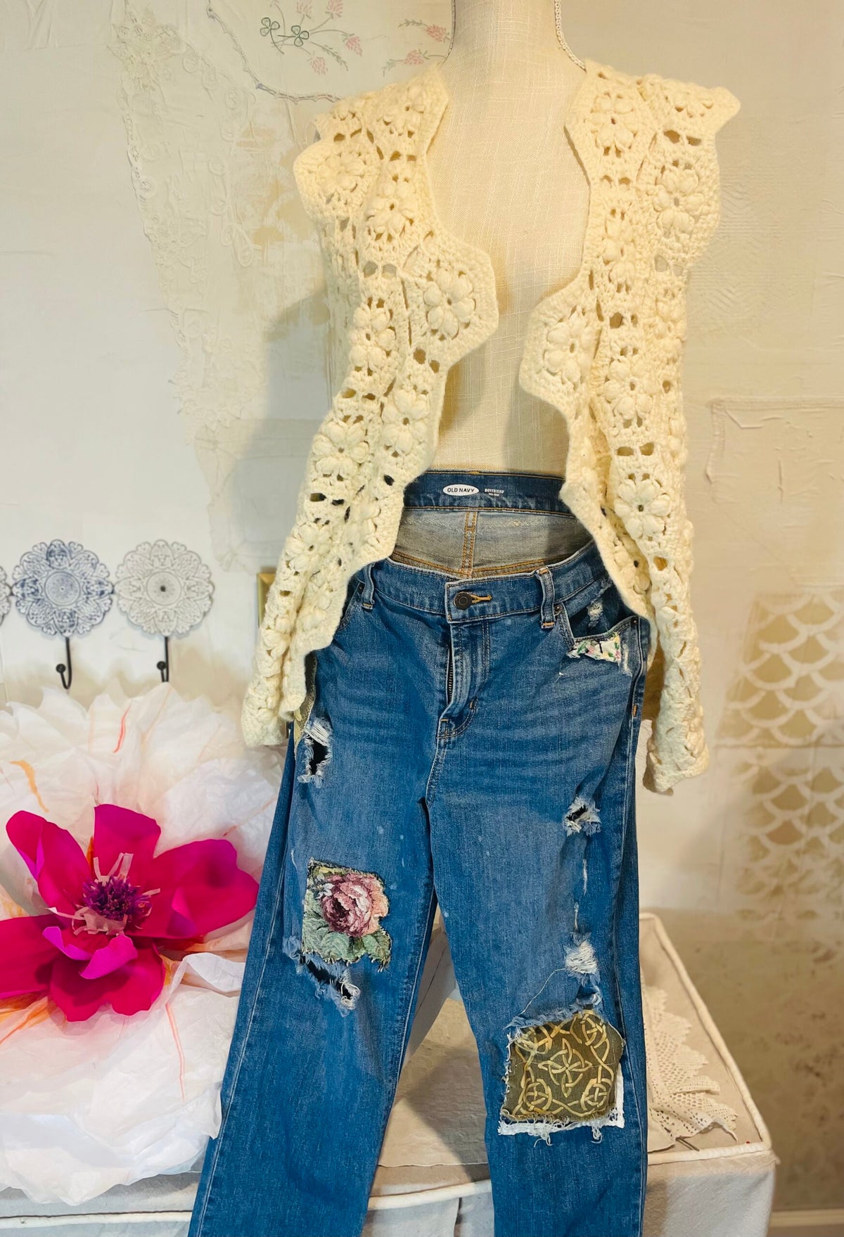 "Ancestral Vibes" Blue Jeans