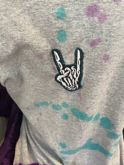 "Back in Black" Up-cycled rock T-shirt
