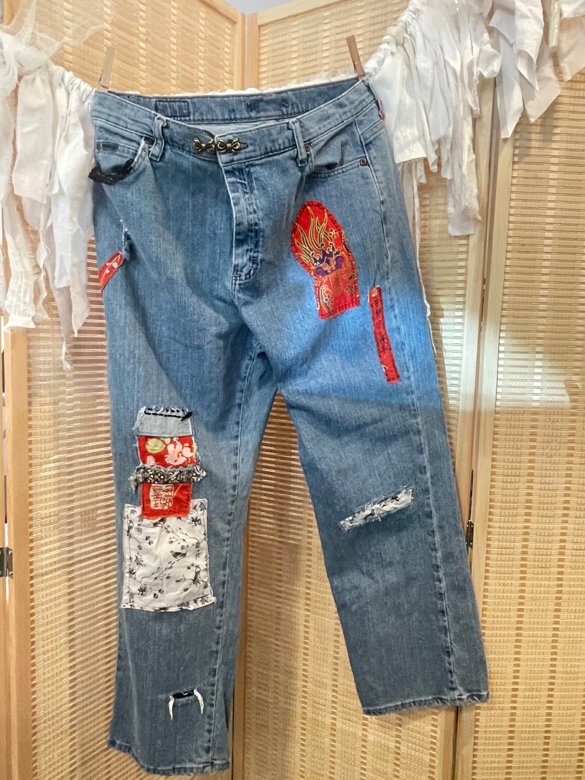 Zen Garden Up-cycled Blue Jeans