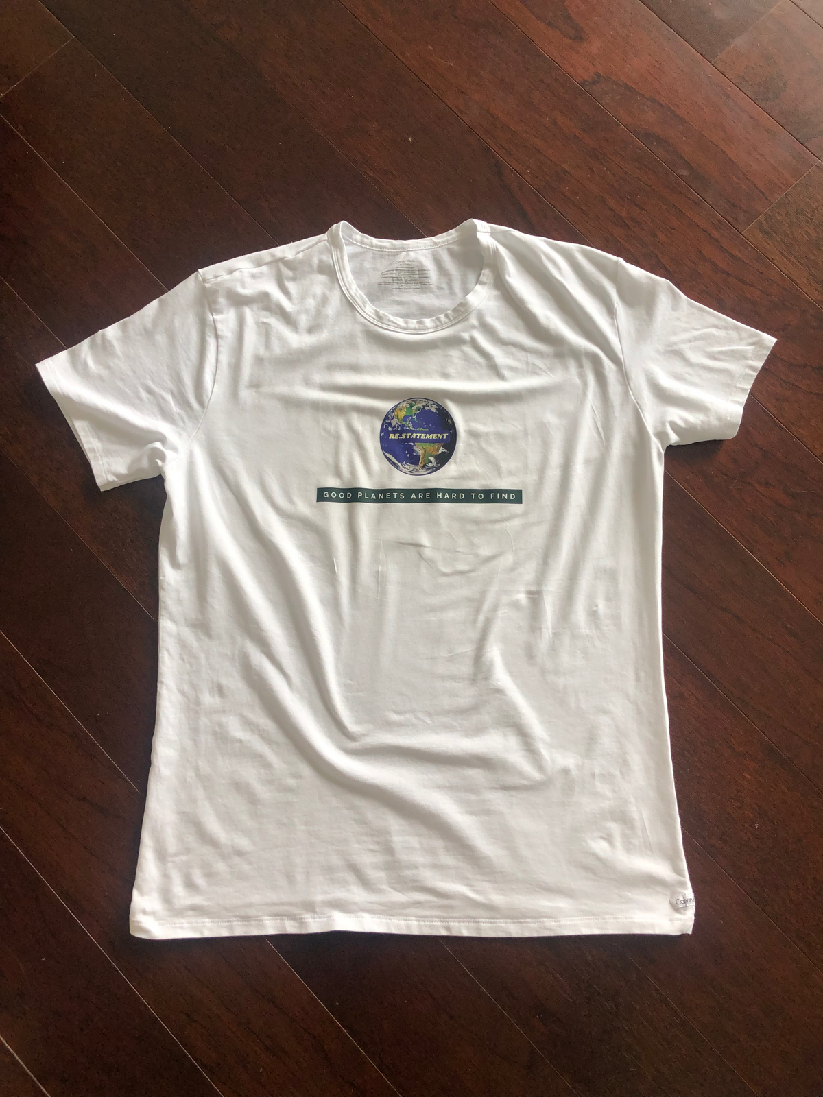 SOLD: Good Planets are Hard to Find White Crew Neck T-Shirt - XL