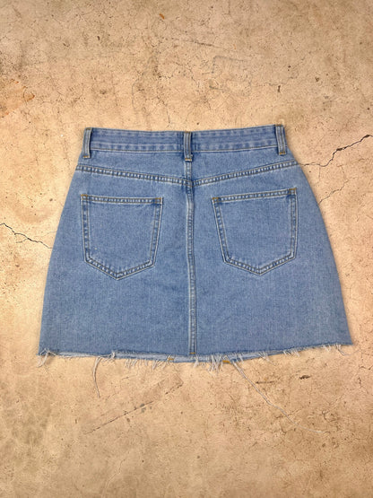Baja Patchwork Denim Skirt
