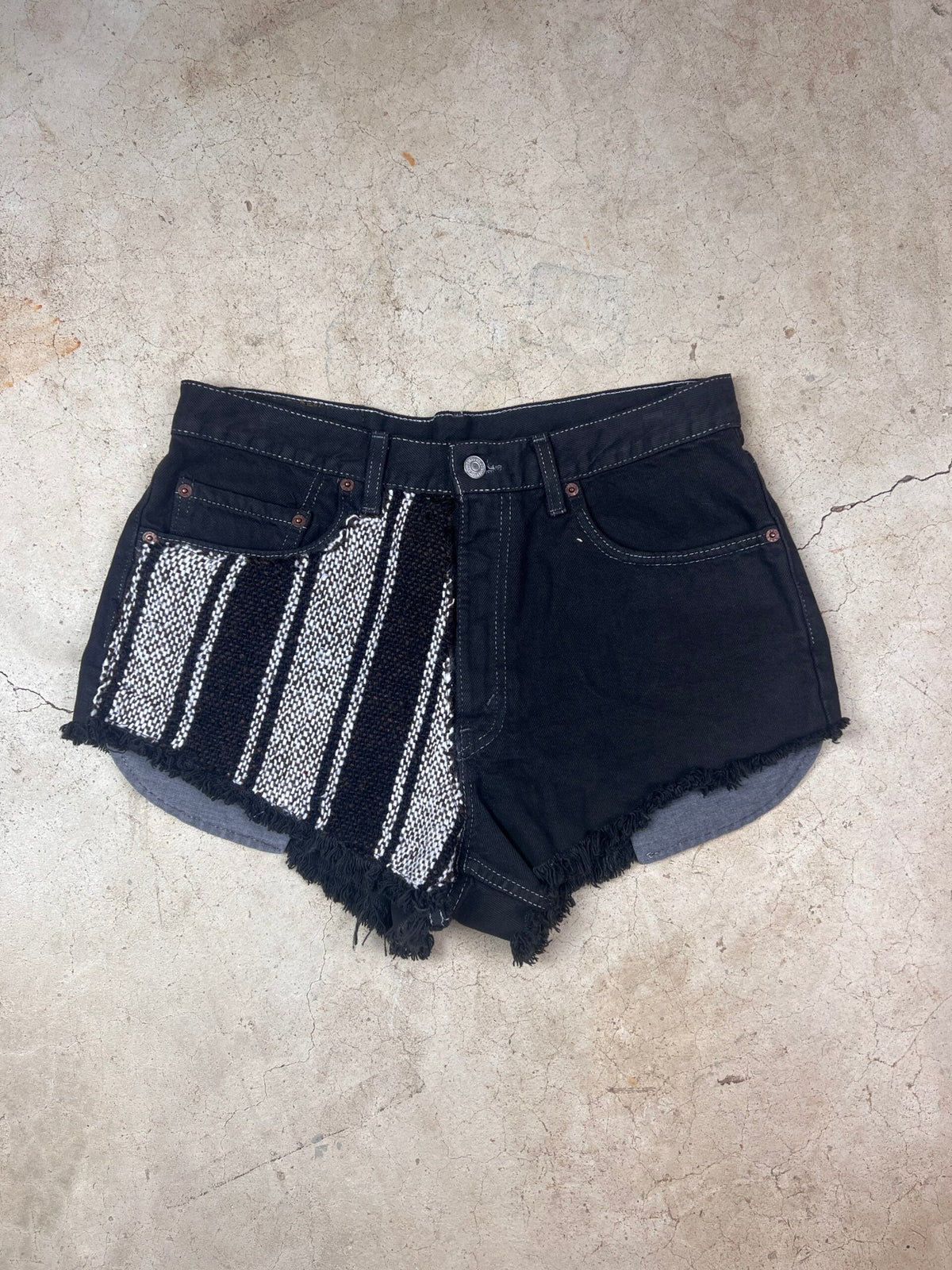 Baja Patchwork Denim Shorts