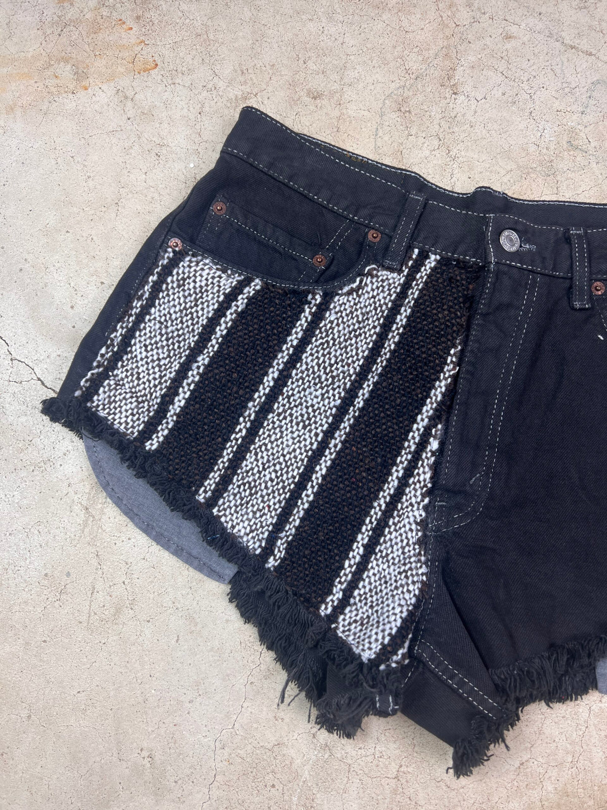 Baja Patchwork Denim Shorts