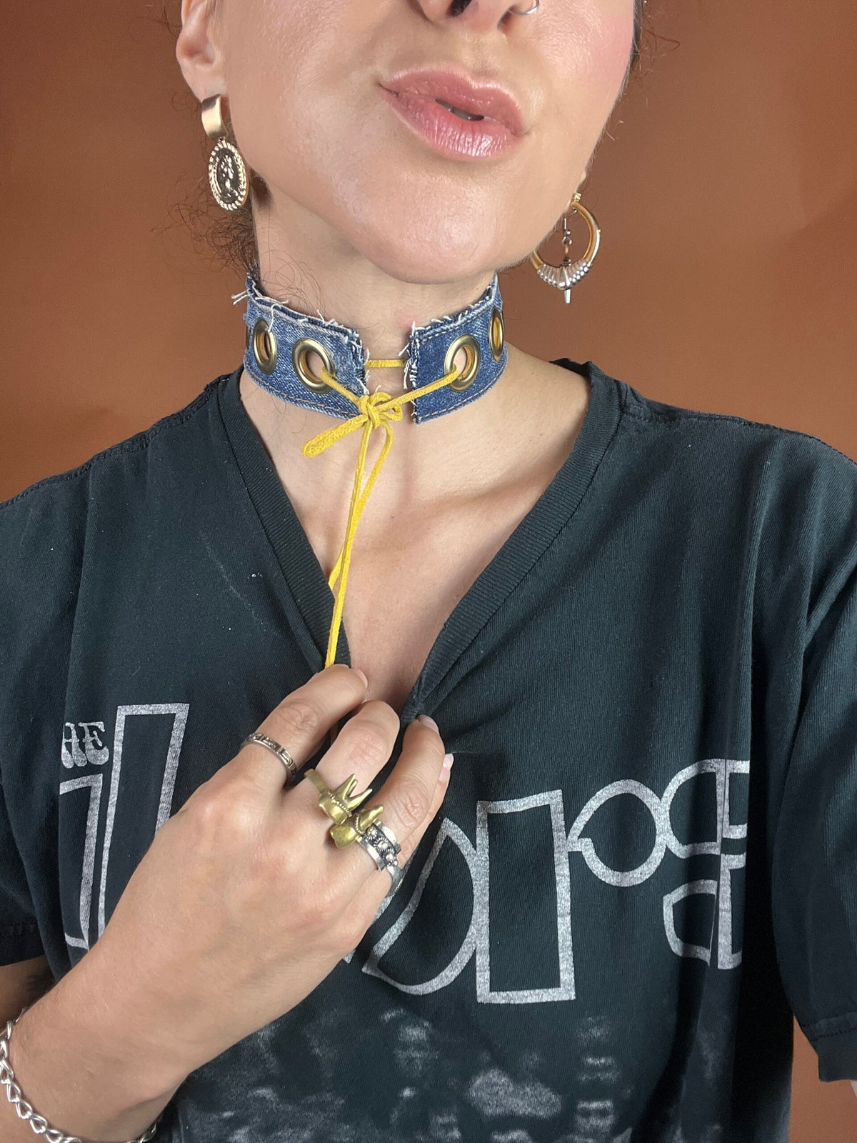 Grommet x Denim Reversible Choker