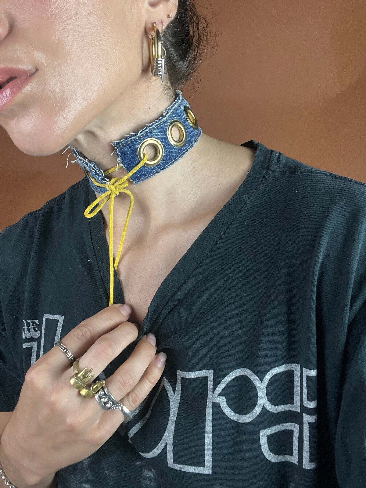 Grommet x Denim Reversible Choker