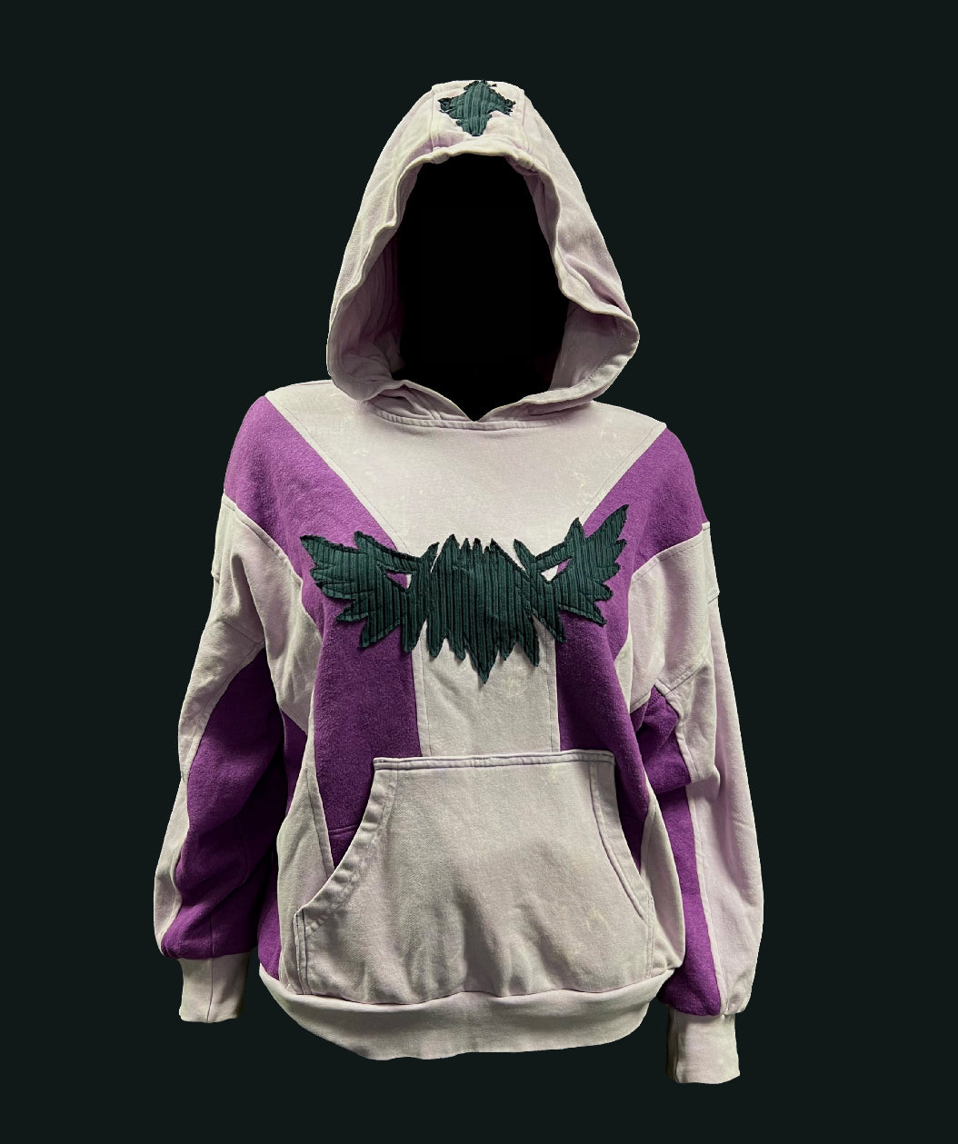 Dual Tone Purple Hooded Sweatshirt