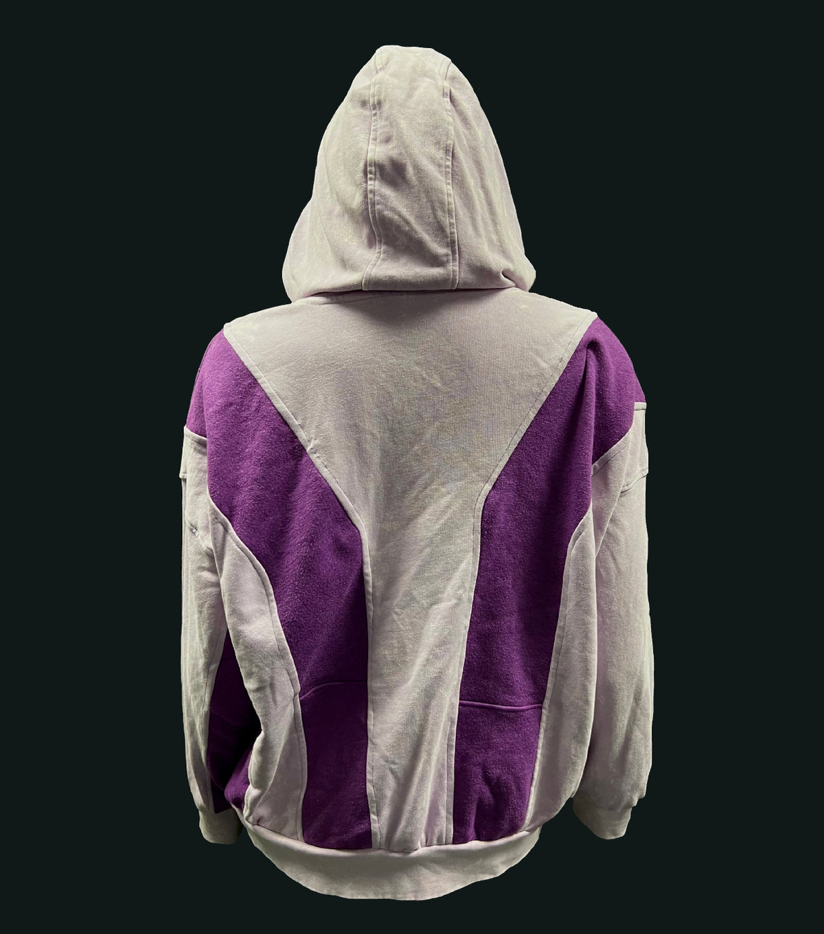 Dual Tone Purple Hooded Sweatshirt