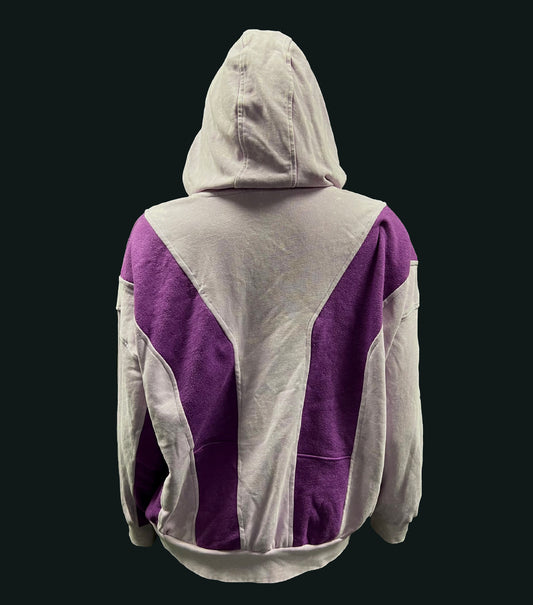 Dual Tone Purple Hooded Sweatshirt