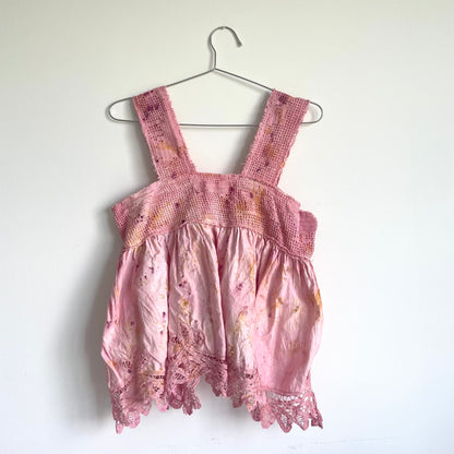 Pink Tie-dye Patchwork Tank Top