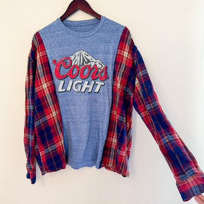 Coors Light Flannel Rework Tee - Unisex
