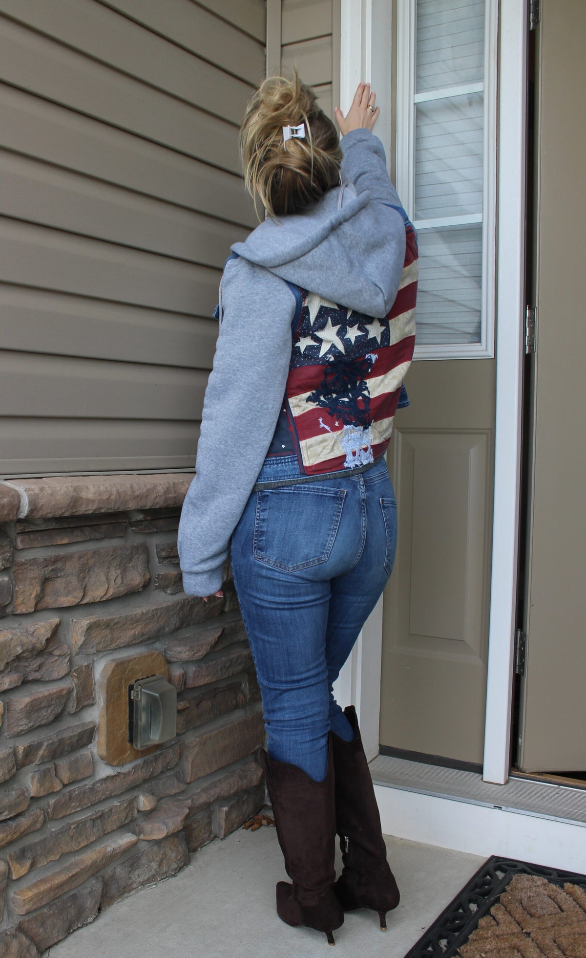 American Flag denim - sold