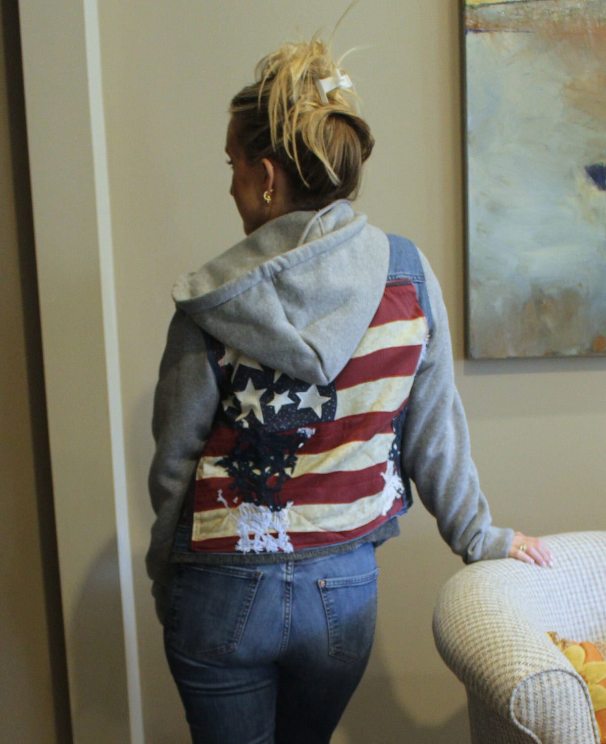 American Flag denim - sold
