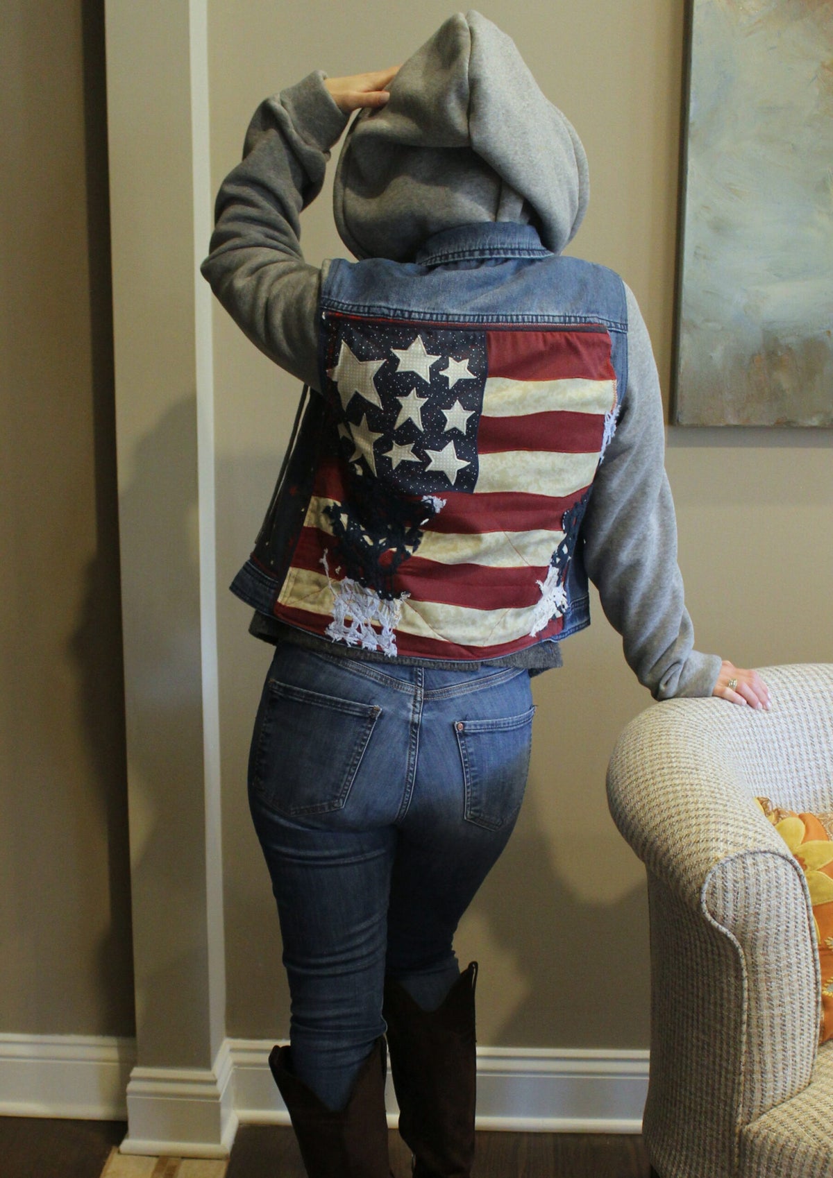 American Flag denim - sold