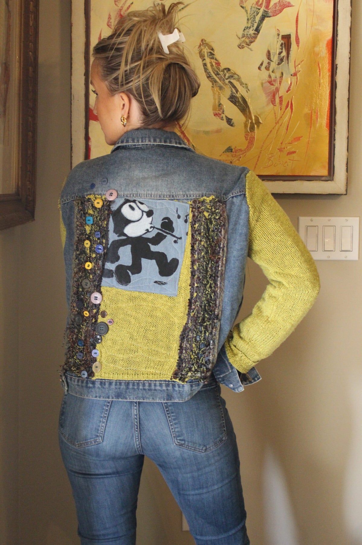 Green Sleeves jean jacket