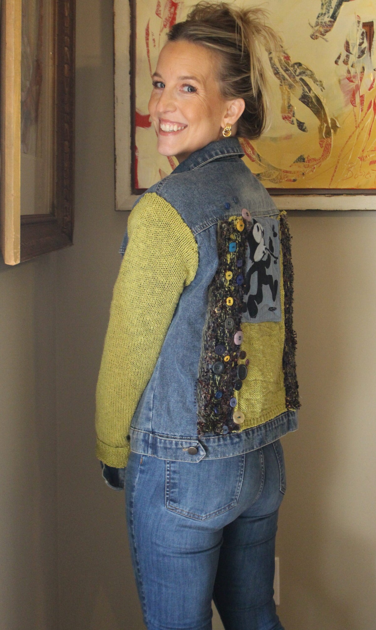 Green Sleeves jean jacket