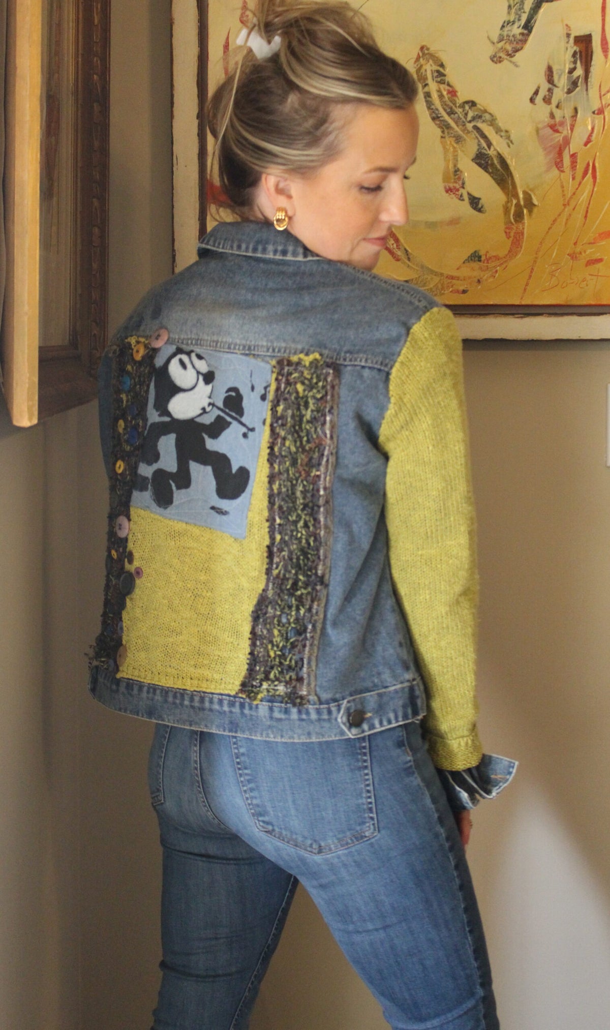 Green Sleeves jean jacket
