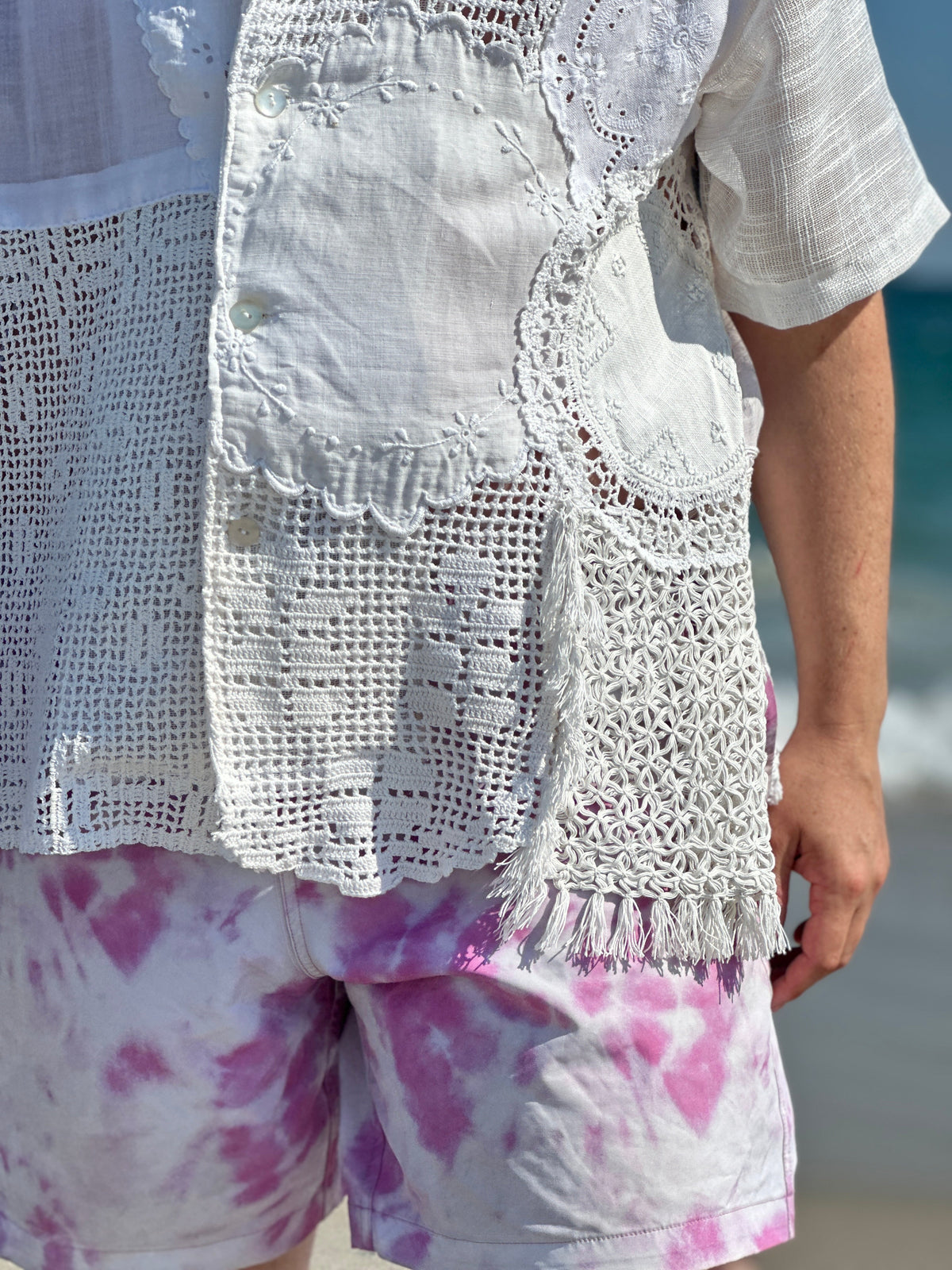 Vintage Doily and Linen Patchwork Top by Finding Doll, photo 10
