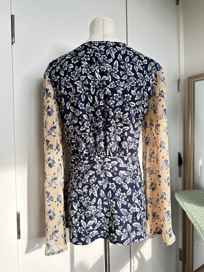 Mixed Print Floral Tie Front Blouse by Finding Doll, photo 7