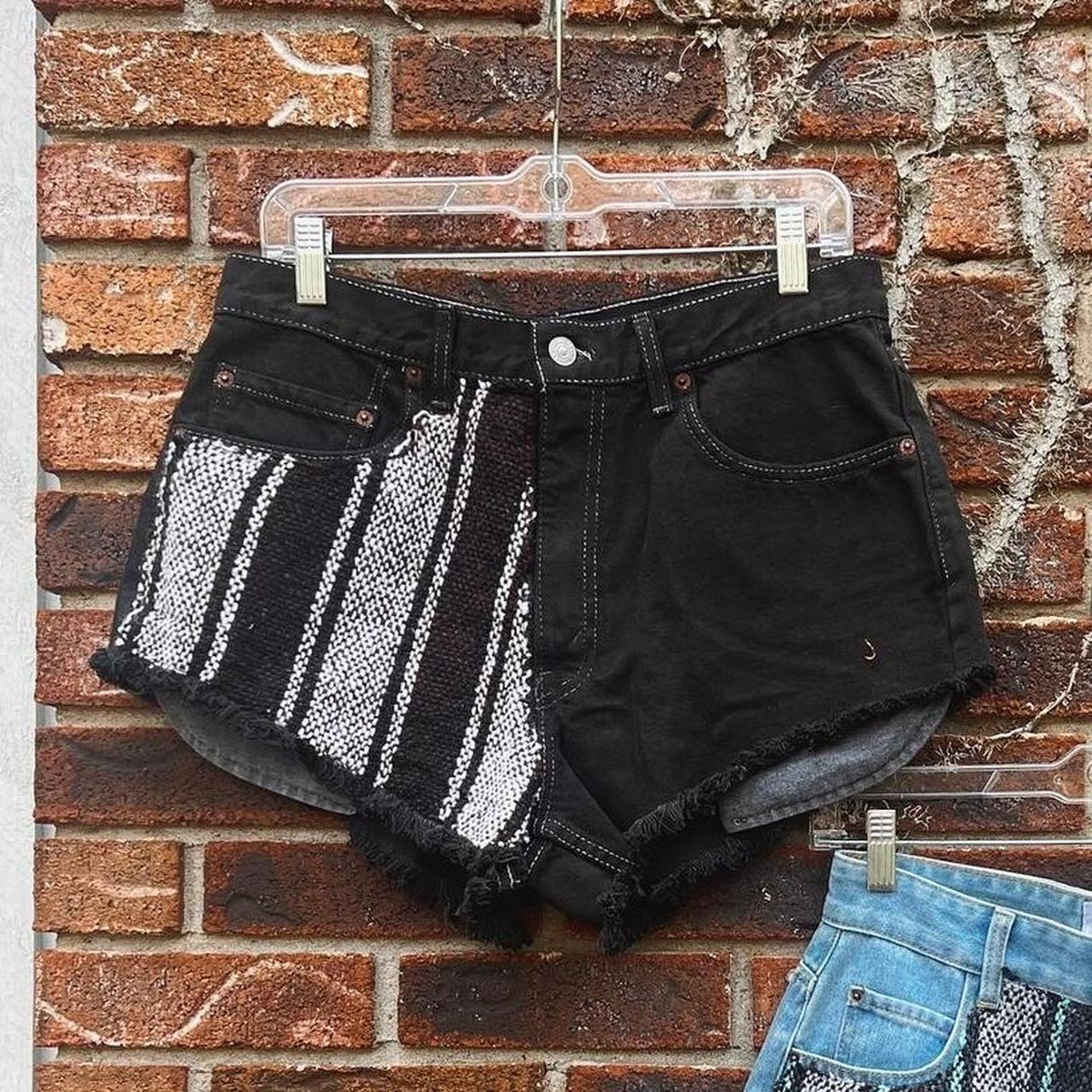 Baja Patchwork Denim Shorts