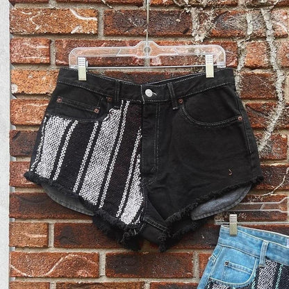 Baja Patchwork Denim Shorts