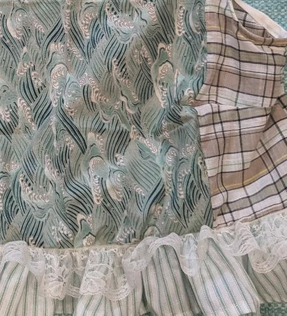 Ocean Waves Patchwork Tie Shoulder Square Neck Top by BeedyMakes, photo 3