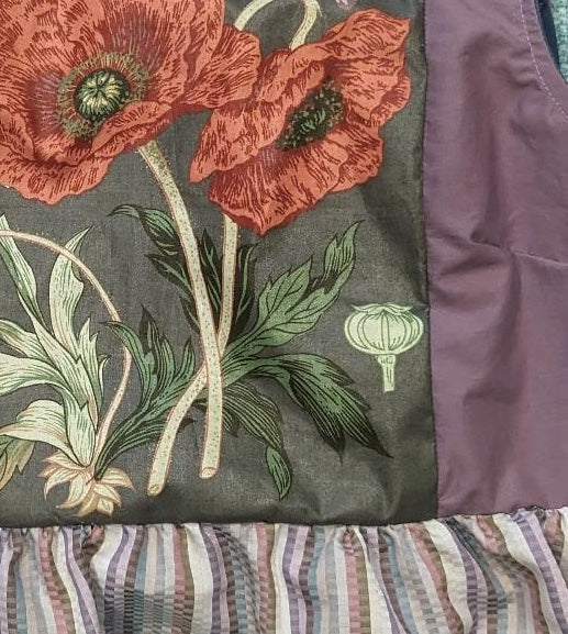 Purple and Poppies Floral Square Neck Top by BeedyMakes, photo 3