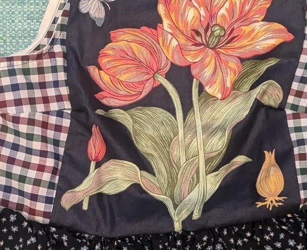 Amaryllis Floral Patchwork Square Neck Top by BeedyMakes, photo 2