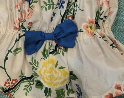 White Floral Bird Print Bow Top by BeedyMakes, photo 3