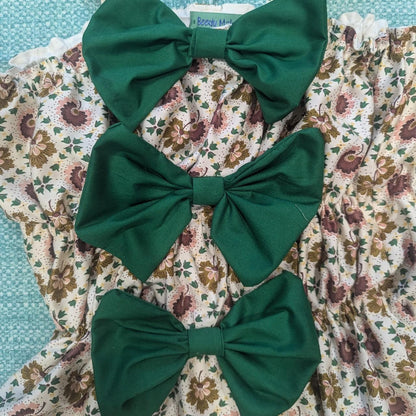Green and Brown Leaf Print Bow Top by BeedyMakes, photo 3