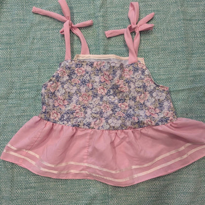 Cutesy Goose Heart Pink Peplum Square Neck Top by BeedyMakes, photo 4