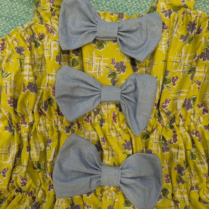 Yellow Floral Cotton Bow Top by BeedyMakes, photo 3