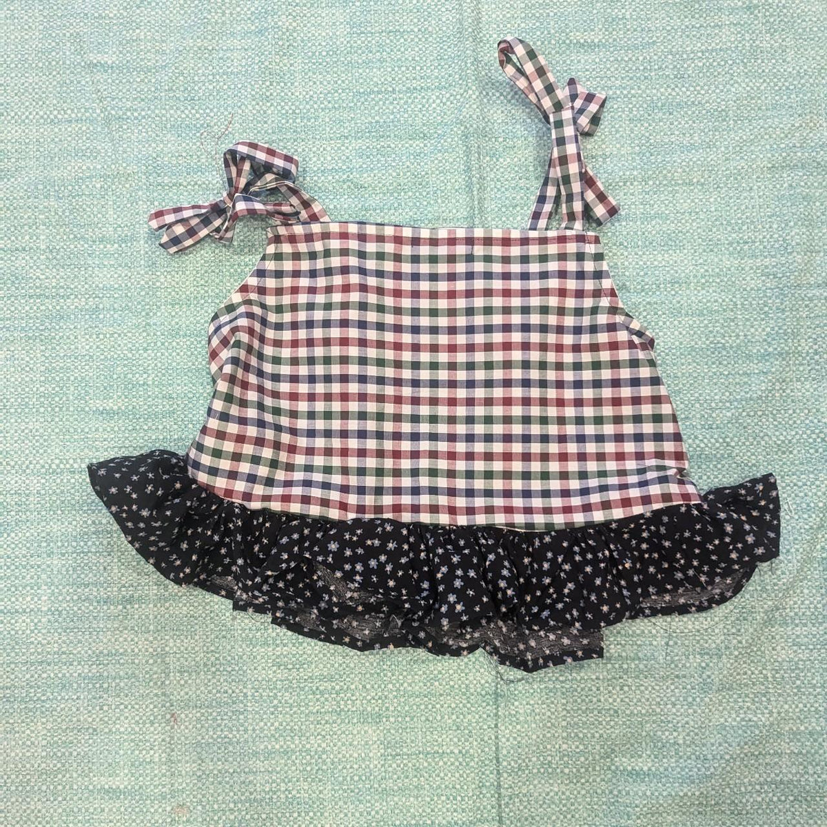 Amaryllis Floral Patchwork Square Neck Top by BeedyMakes, photo 4