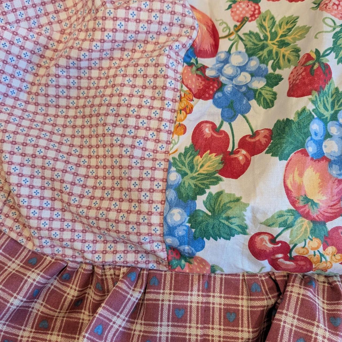 Vintage Fruits Print Tie Shoulder Square Neck Top by BeedyMakes, photo 4