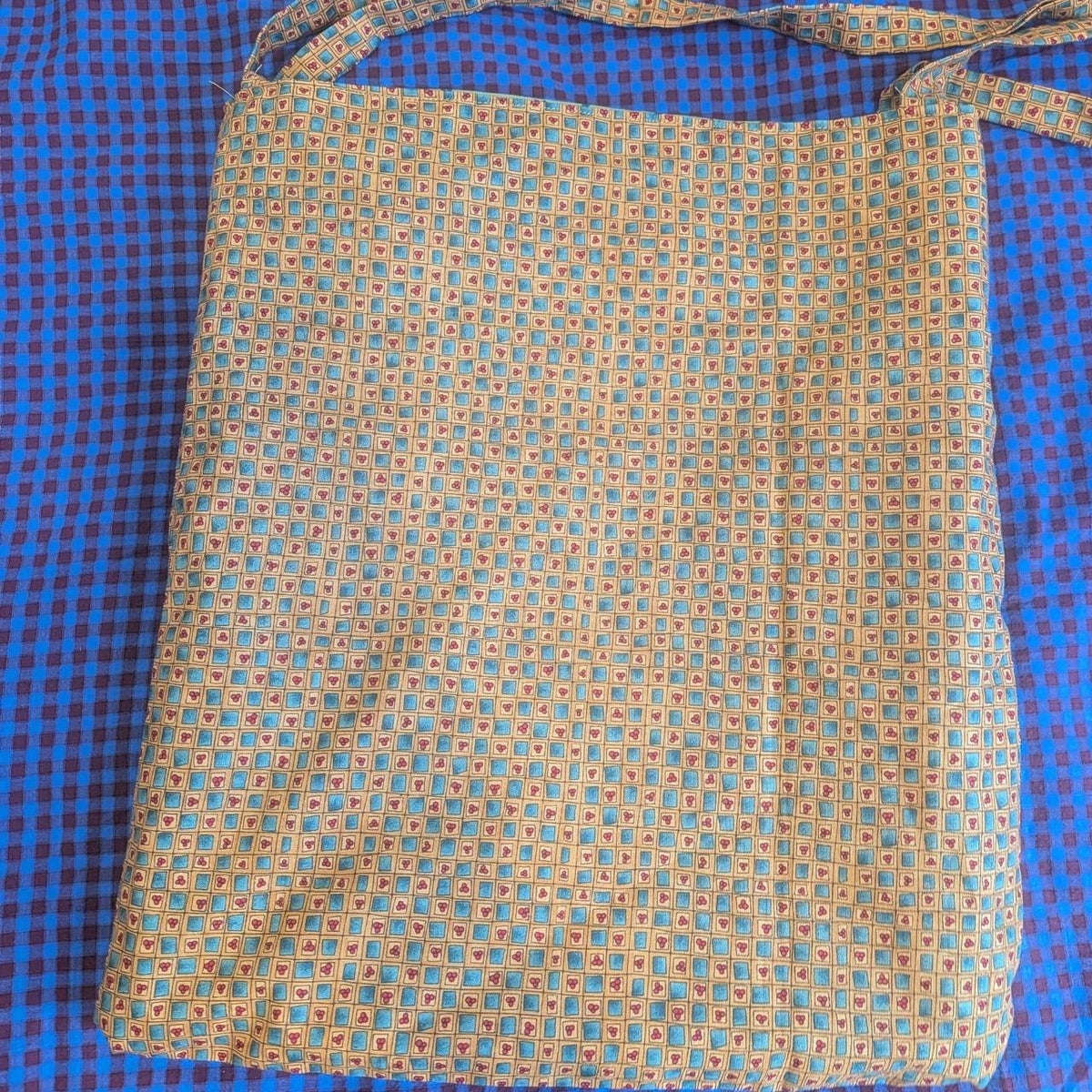 Groovy Squirrel Checkered Tote Bag by BeedyMakes, photo 4