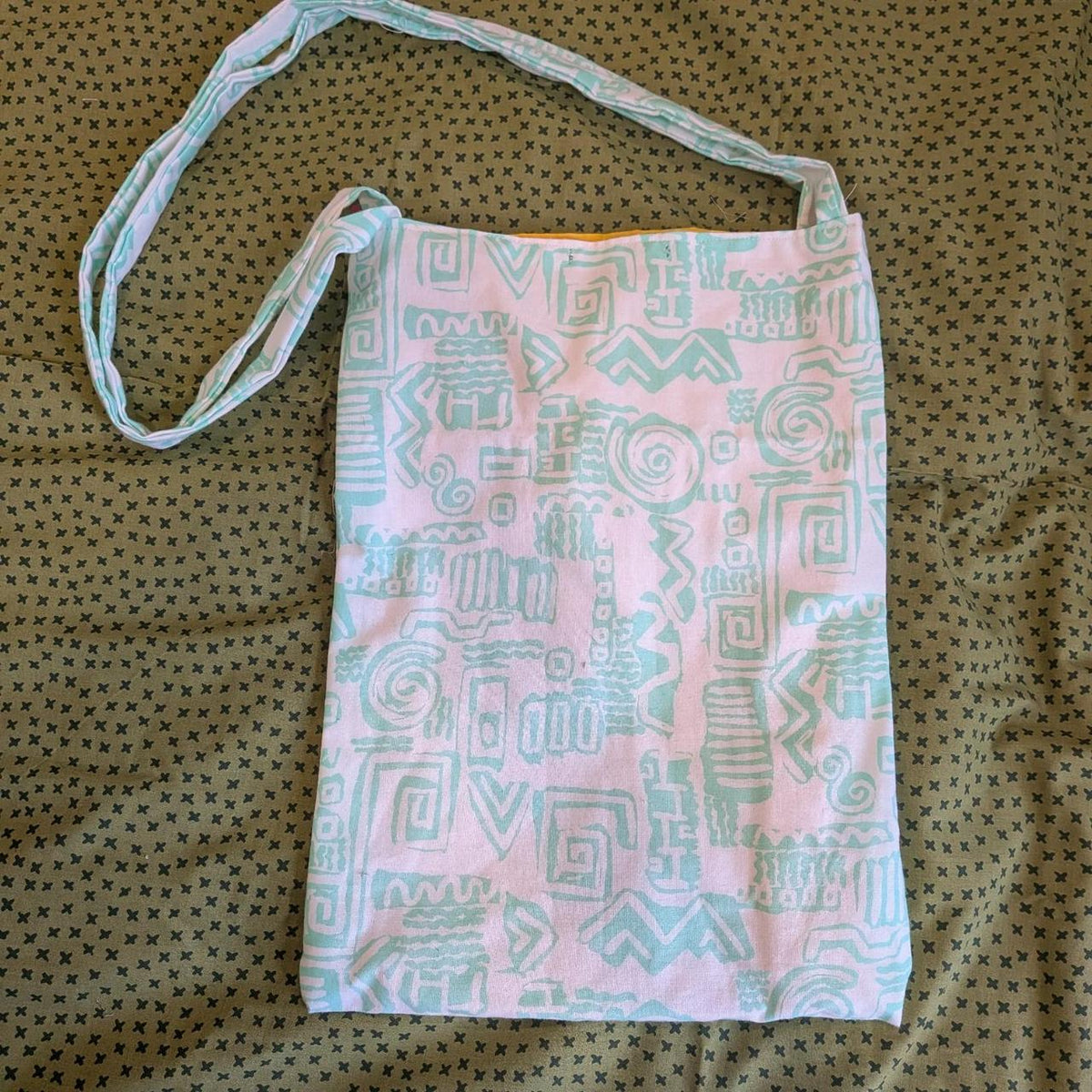 Confused Lizards Upcycled Ruffle Tote Bag by BeedyMakes, photo 3